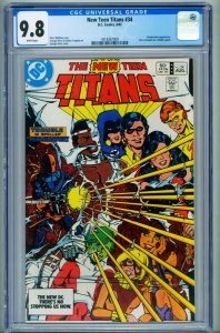 NEW TEEN TITANS #34 CGC 9.8 comic book DEATHSTROKE issue-4318361009