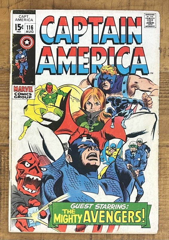 Captain America #116 1969 Fine- Gene Colan Avengers Marvel