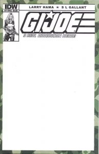 (2014) IDW GI JOE A REAL AMERICAN HERO #208 BLANK VARIANT COVER