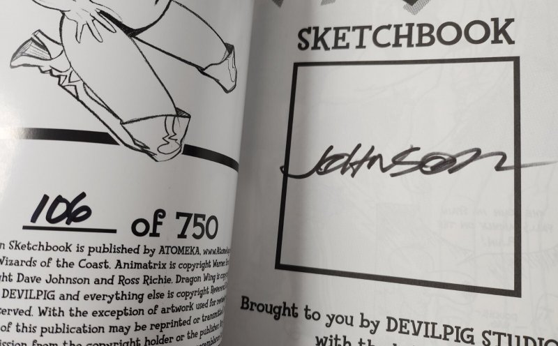 Dave Johnson Sketchbook 3PC/ 2004 Book Signed + Numbered/ TPB (9.2ob) 2004-06