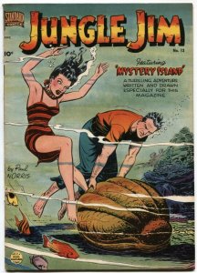 JUNGLE JIM #13-1949-SWIM SUIT COVER-MYSTERY ISLAND-PAUL NORRIS ART-STANDARD 