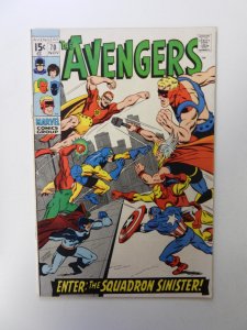 The Avengers #70 (1969) VG+ condition top staple detached from cover