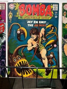 BOMBA The JUNGLE BOY Lot G to VG+ DC Comics 1967-1968 Kashdan/ Sparling