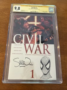 Civil War (2006) # 1 (CGC 9.8 SS) Signed & Sketched By Steve Mcniven