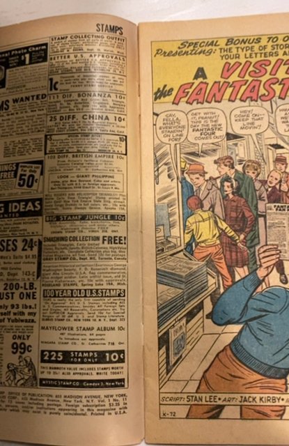 Fantastic Four #11 (1963)first impossible man right cover ship/Tanning