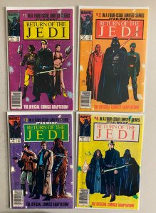 Star Wars Return Jedi set #1-4 Marvel Newsstand (6 FN (writing on covers) (1983)