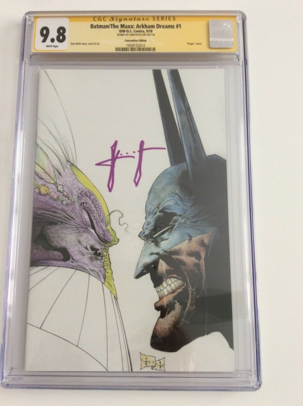 Batman/ The Maxx:Arkham Dreams #1 CGC SIGNATURE SERIES 9.8 VIRGIN COVER SIGNED.