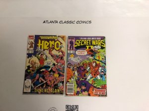 2 Marvel Comic Books Hero #2 Secret Wars #5  Hulk Thor  8  KE2