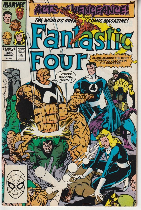 Fantastic Four(vol. 1) # 335  ACTS OF VENGEANCE !