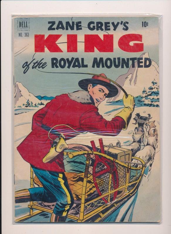 DELL Comics Zane Grey's KING of the Royal Mounted #363 VG/FN 1951 (B21) 