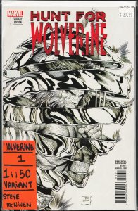 Hunt For Wolverine Black and White Cover (2018) Wolverine