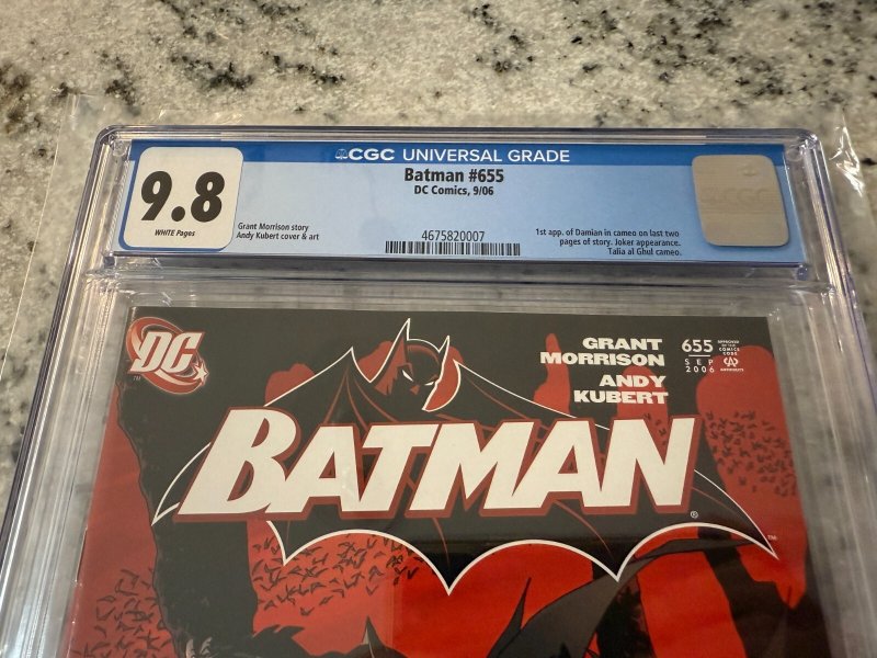 Batman # 655 CGC Graded 9.8 DC Comic Book 1st Damian Wayne Cameo JH22