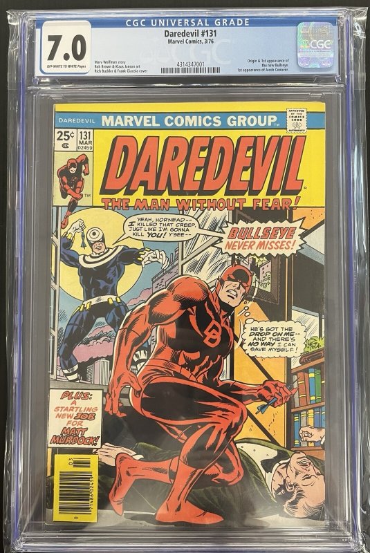 DAREDEVIL #131 CGC 7.0 ORIGIN 1st Dex Poindexter BULLSEYE 1976 MCU TV PROSHIPPER