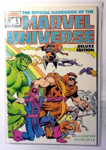 Official Handbook Marvel Universe Deluxe #5 1986 Marvel Gardener Comic