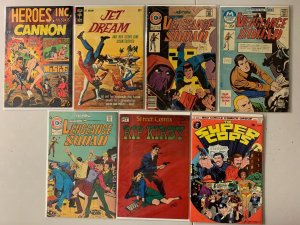 Indy Adventure/Spy/Cop Silver + Bronze Age comics lot 7 diff avg 5.0 (1968-77)