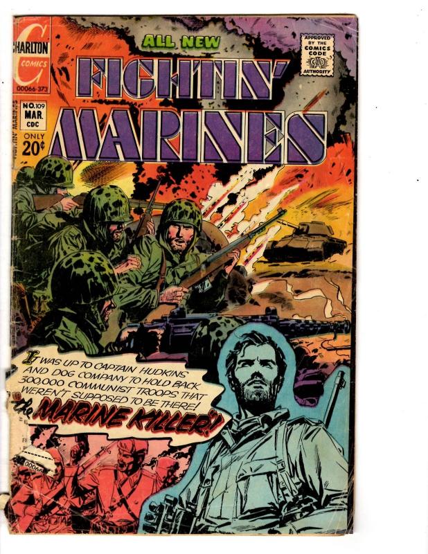 4 Fightin' Marines Charlton Comic Books # 99 103 104 109 70's War Comics J129