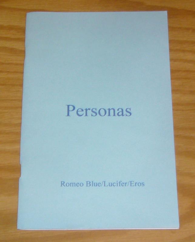 Personas #1 VF/NM romeo blue - sdcc exclusive - numbered (#57 of 100) poetry