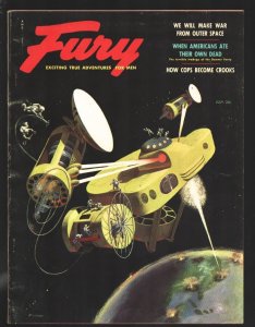 Fury 7/1956-Sci-fi cover & story-Strange people-Skinmen of Africa-Cannibals-t...