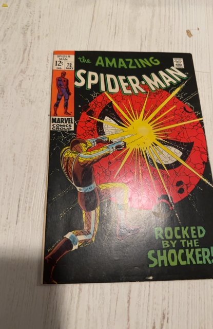 The Amazing Spider-Man #72 (1969)rocked by the Shocker