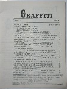 Graffiti Magazine Robert J. Lorens Editor No. 4 June 1964 Beatnik Lit + Cartoons