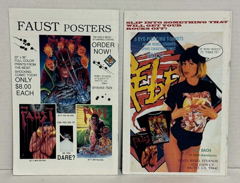 Faust Love of the Damned Act 8 Rebel Edition & Act 10 Rebel Studios Adult 18+