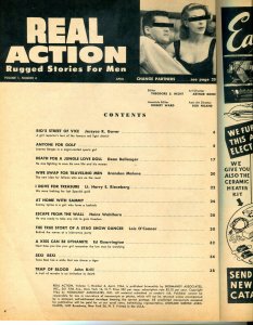 Real Action Magazine #6 April 1964-LINGERIE SNAKE PIT-STAG DANCERS VG