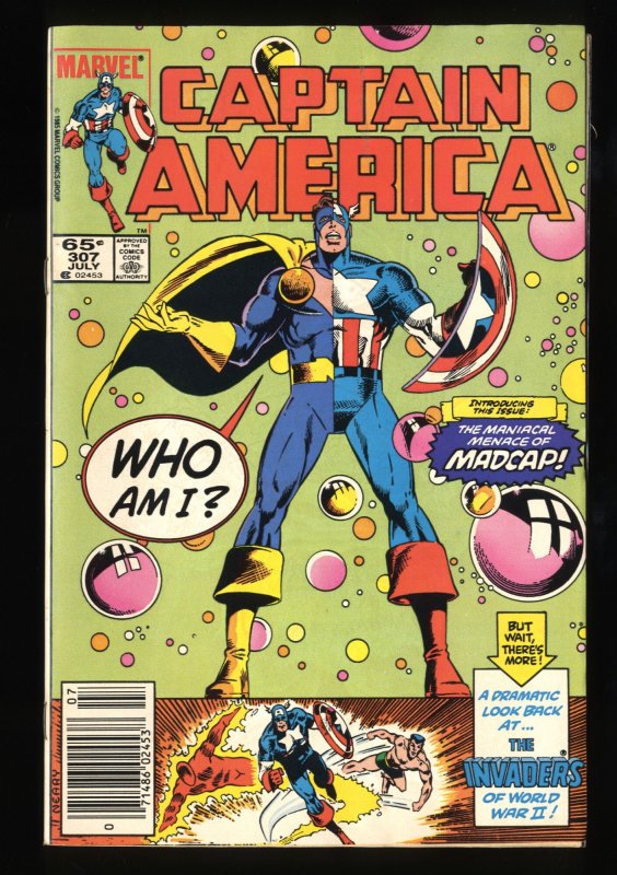 Captain America #307 FN+ 6.5 1st Madcap!
