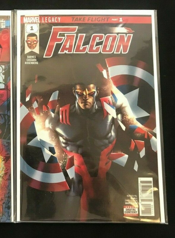 FALCON #1+IRON MAN #71 2PC LOT (VF/NM) TAKE FLIGHT!! HOLO!! 2017