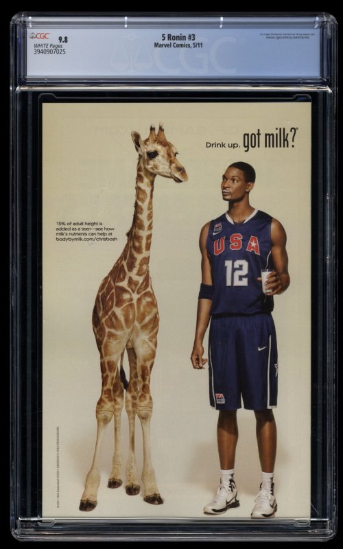 5 Ronin #3 CGC NM/M 9.8 White Pages