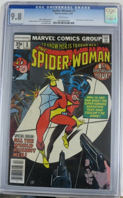 SPIDER-WOMAN #1 (Marvel,4/1978) CGC 9.8 Origin of Spider-Woman