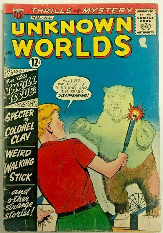 UNKNOWN WORLDS#25 VG 1963 ACG SILVER AGE COMICS