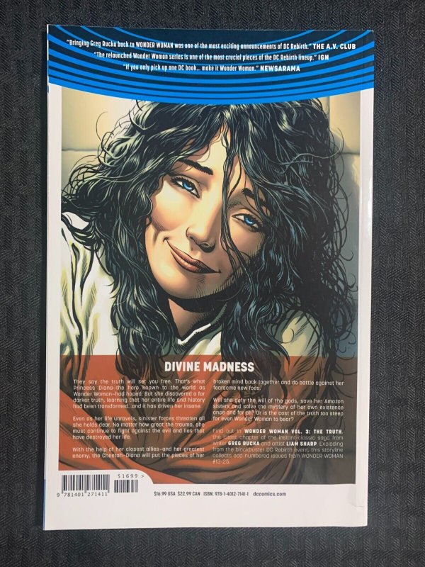 2017 WONDER WOMAN Volume 3 The Truth SC VF 8.0 1st DC Comic