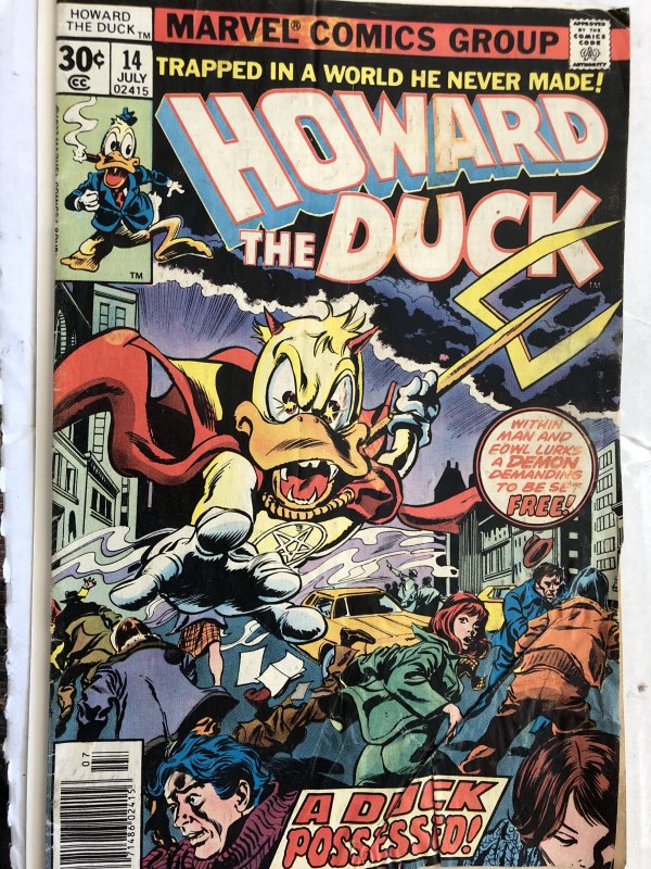 Howard the Duck #14,GD, wrinkles on cover LR,