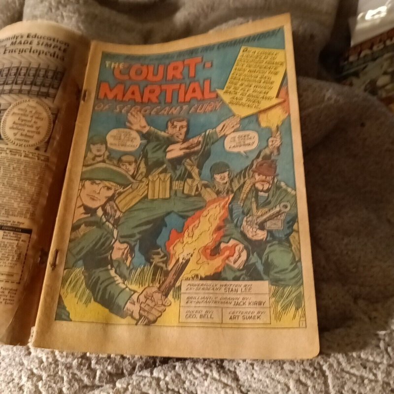 MARVEL COMICS SGT FURY AND HIS HOWLING COMMANDOS 7 JACK KIRBY STAN LEE rare 1964