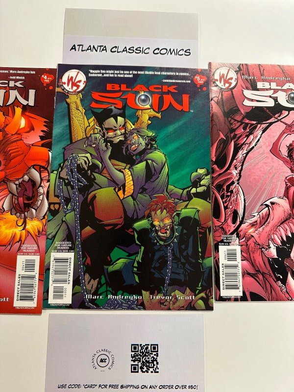 3 Black Sun Wild Storm Comics # 4 5 6  119 CT6