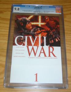 Civil War #1 CGC 9.8 mark millar - marvel's avengers - w/dynamic forces COA