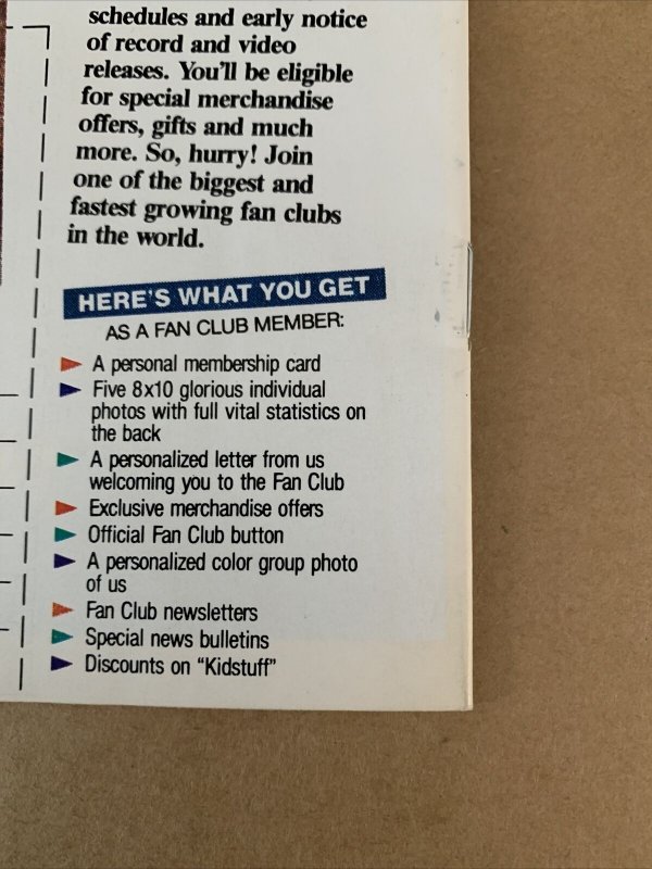 NEW KIDS ON THE BLOCK COMIC TOUR (1990 Series) #4 Comics Book 