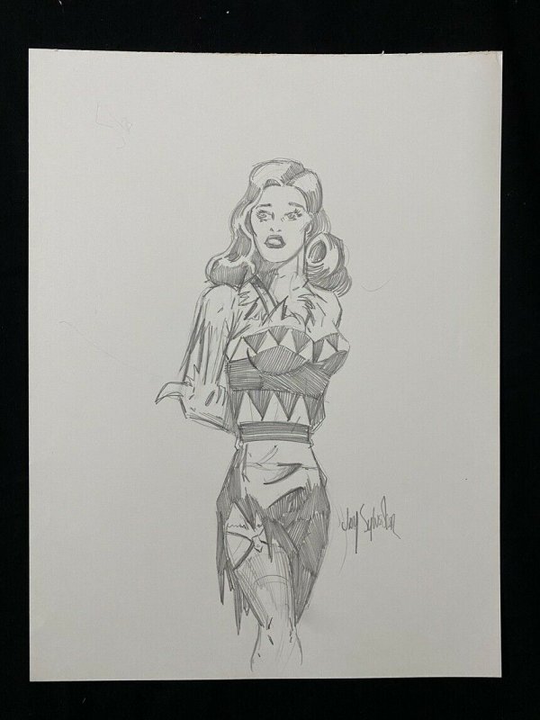 Original Senorita Rio Sketch by Jay Sylvester pin up