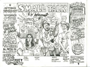 Small Talk Rock 'n' Roll Band Flyer-Tampa FL-1979-McGonigle art-VG