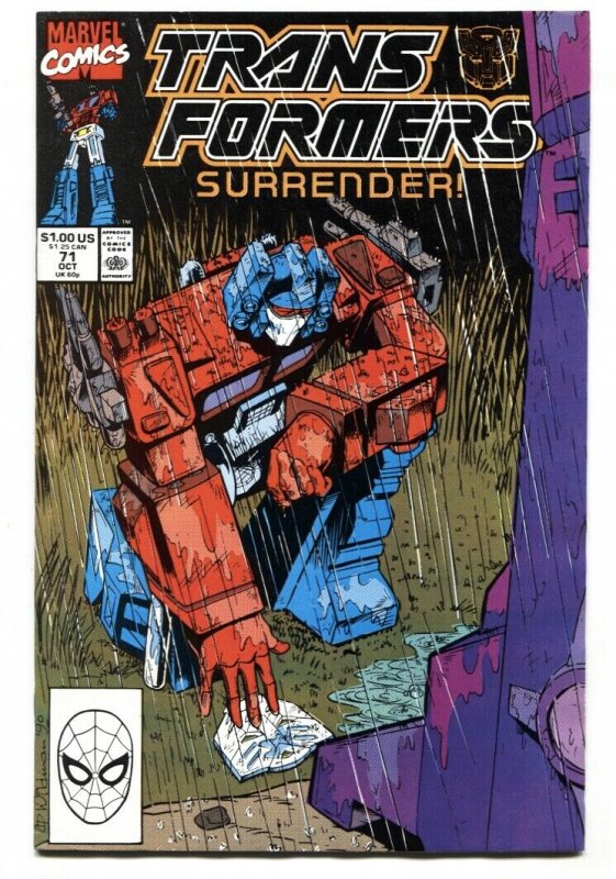 Transformers #71 1990 Later issue Marvel comic book 