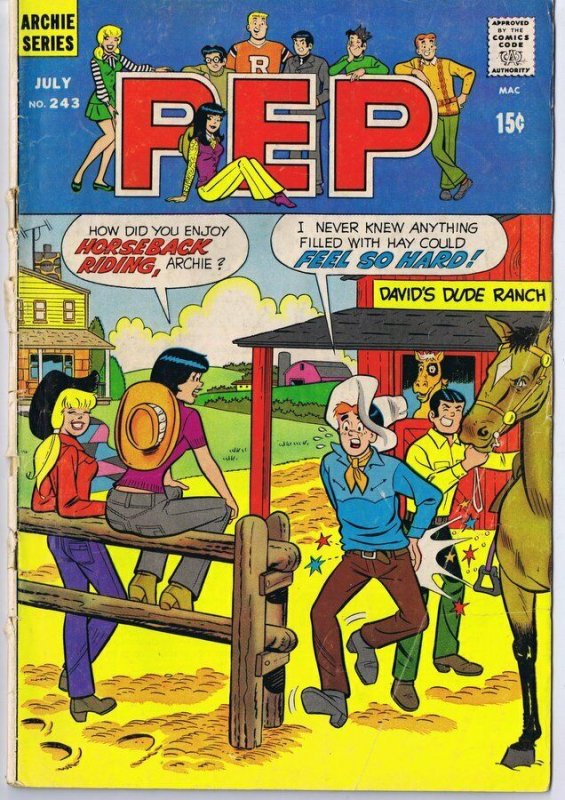 Pep #243 ORIGINAL Vintage 1970 Archie Comics  