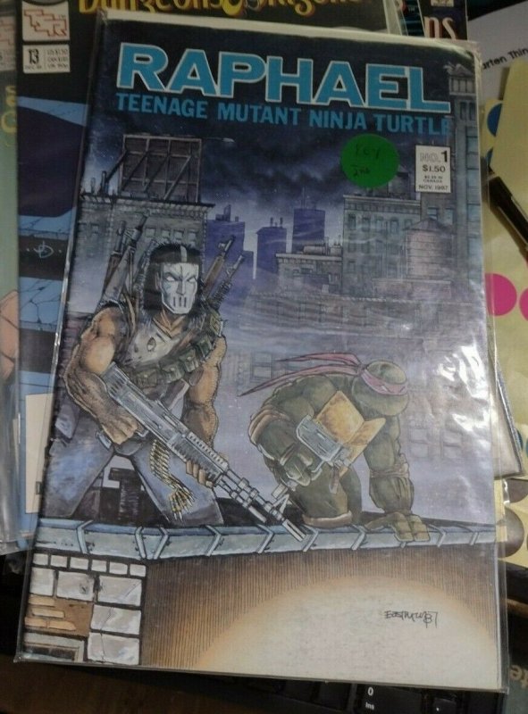 Raphael #1 Mirage 1987 Teenage Mutant Ninja Turtles 2nd Print KEY 1ST APP CASEY