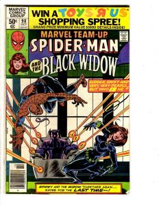 5 Marvel Team-Up Comic Books # 96 98 100 101 102 Spider-Man Fantastic Four WT8