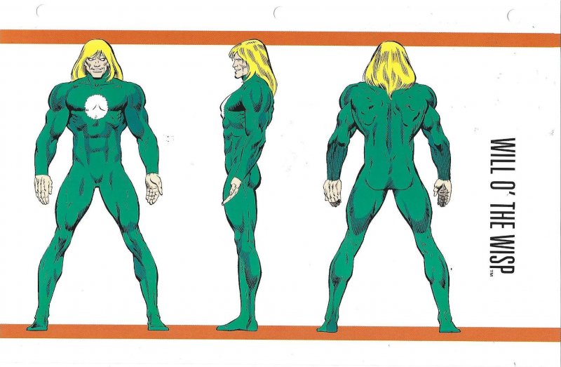 Official Handbook of the Marvel Universe Sheet- Will O' the Wisp