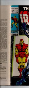 Invincible Iron Man #12 - 1st appearance Controller - KEY - 1969 - (-VF)