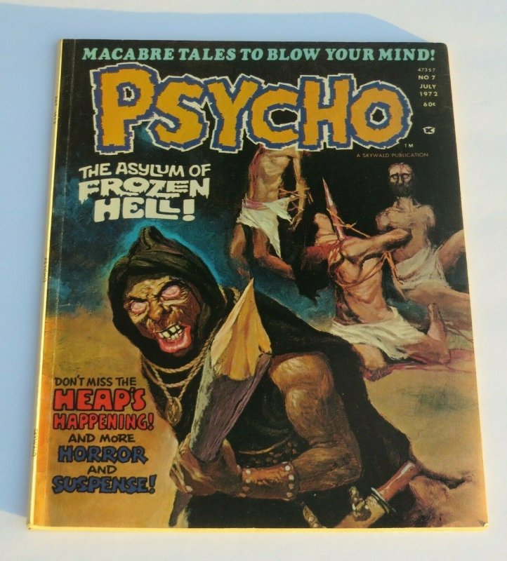 Psycho #7 1972 Horror Magazine VF/VF+ High Grade Frozen Hell Terror & Suspense