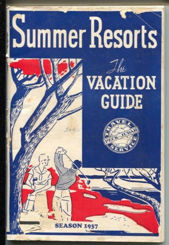 Summer Resorts Vacation Guide 1937-golf cover-175 pages-pix-ads-resort info-G/VG