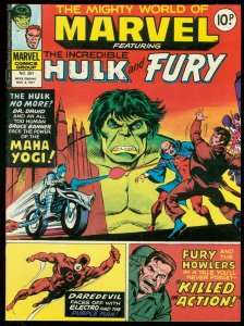 MIGHTY WORLD OF MARVEL #267-SGT FURY-HULK-BRITISH VG