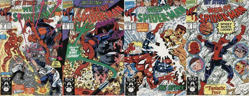 WEB OF SPIDERMAN 73-76  Art Attack!