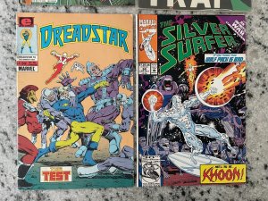 4 Marvel Comics Silver Surfer # 68 + Dreadstar # 16 19 + Captain Marvel # 7 J986